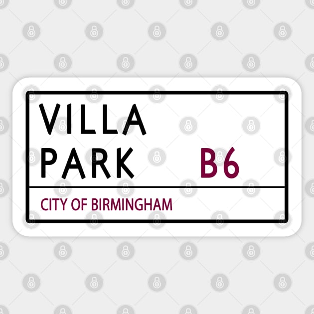 Villa Park Road Sign Sticker by Confusion101